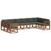 vidaXL Ensemble de canap&eacute;s d'ext&eacute;rieur 10 pcs Naturel et Anthracite