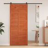 vidaXL Porte de grange Cire marron 90 x 2,5 x 208 cm
