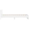 vidaXL Cadre de lit sans matelas avec t&ecirc;te de lit blanc 100x200 cm