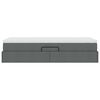 vidaXL Lit avec rangement et matelas Gris fonc&eacute; 100 x 200 cm Polyester