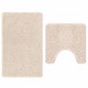 vidaXL Ensemble de tapis de bain antid&eacute;rapants 2 pcs Cr&egrave;me PP