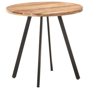 vidaXL Table de salle &agrave; manger 80 cm Bois d'acacia solide