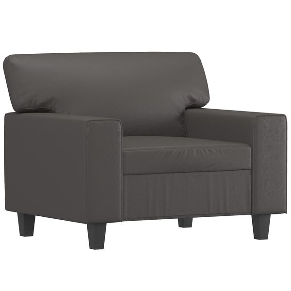 vidaXL Fauteuil Gris 60 cm Similicuir