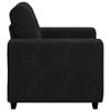 vidaXL Fauteuil noir 60 cm velours