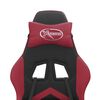 vidaXL Chaise de jeu avec repose-pied Noir/rouge bordeaux Similicuir