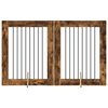 vidaXL Portillon pour chien avec supports 2 pcs Ch&ecirc;ne fum&eacute; 80 x 100 cm