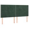 vidaXL Sommier &agrave; lattes de lit et matelas Vert fonc&eacute; 160x200cm Velours