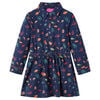vidaXL Robe pour enfants &agrave; manches longues bleu marine 128