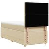 vidaXL Sommier &agrave; lattes de lit avec matelas Cr&egrave;me 90x200 cm Tissu