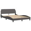 vidaXL Cadre de lit avec LED sans matelas Hvar gris 120x200 cm