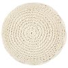 vidaXL Pouf fait &agrave; la main en macram&eacute; 45 x 30 cm Coton