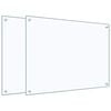vidaXL Dosserets de cuisine 2 pcs transparent 80x60 cm verre tremp&eacute;