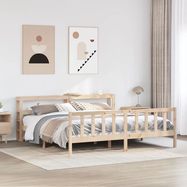 vidaXL Cadre de lit sans matelas 200x200 cm bois massif de pin