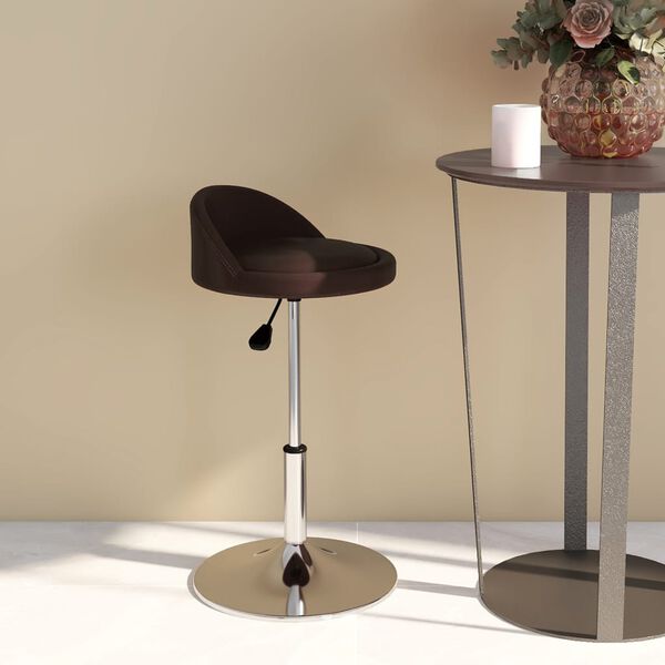 vidaXL Chaise pivotante de salle &agrave; manger Marron Similicuir
