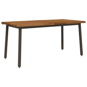 vidaXL Table &agrave; manger en bord vivant 160 x 70 x 75 cm Naturel