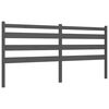 vidaXL Cadre de lit sans matelas gris 200x200 cm bois massif de pin