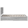 vidaXL Cadre de lit Gris Sonoma 120 x 190 cm Bois d'ing&eacute;nierie
