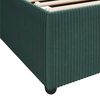 vidaXL Cadre de lit avec matelas Vert fonc&eacute; 180 x 200 cm tissu