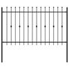 vidaXL Cl&ocirc;ture &agrave; Pointe ASTEN 200 x 166 cm Acier enduit de poudre Noir
