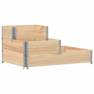 vidaXL Lit sur&eacute;lev&eacute; &agrave; 3 niveaux 120x80 cm bois de pin massif
