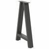 vidaXL Pieds de table &agrave; manger en forme de A 2 pi&egrave;ces Anthracite 60 x (72-73) cm Acier