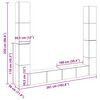 vidaXL Ensemble de meubles TV 6 pcs Noir Bois d'ing&eacute;nierie