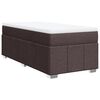vidaXL Sommier &agrave; lattes de lit avec matelas Marron fonc&eacute; 90x190 cm