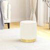 vidaXL Tabouret de rangement rond Blanc Molleton 31 x 37 cm