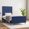 vidaXL Cadre de lit sans matelas bleu 90x190 cm tissu