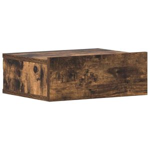 vidaXL Table de chevet flottante Ch&ecirc;ne fum&eacute; 40x30x15 cm