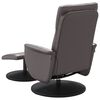 vidaXL Fauteuil inclinable de massage avec repose-pied gris similicuir