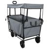 vidaXL Chariot de courses pliant avec freins Gris 105 x 56,5 x 116 cm