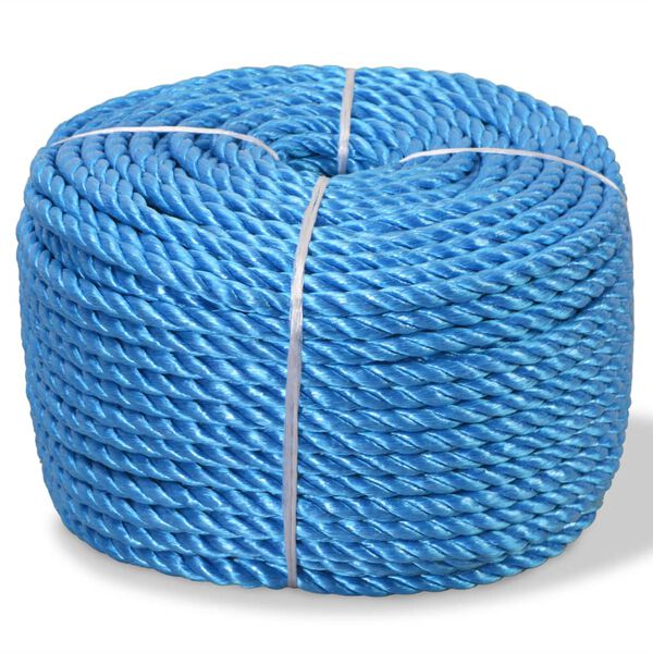 vidaXL Corde torsad&eacute;e Polypropyl&egrave;ne 16 mm 100 m Bleu