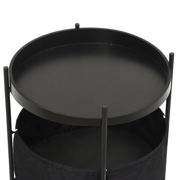 vidaXL Table d'appoint avec panier 40x40x45,5 cm Noir