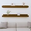 vidaXL &Eacute;tag&egrave;res murales 2pcs Marron miel 110x12x9cm Bois de pin massif