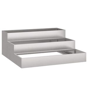 vidaXL Cache-pot de jardin Argent 90 x 90 x 35 cm Acier inoxydable