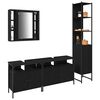 vidaXL Ensemble de mobilier de salle de bain 4 pcs Ch&ecirc;ne noir