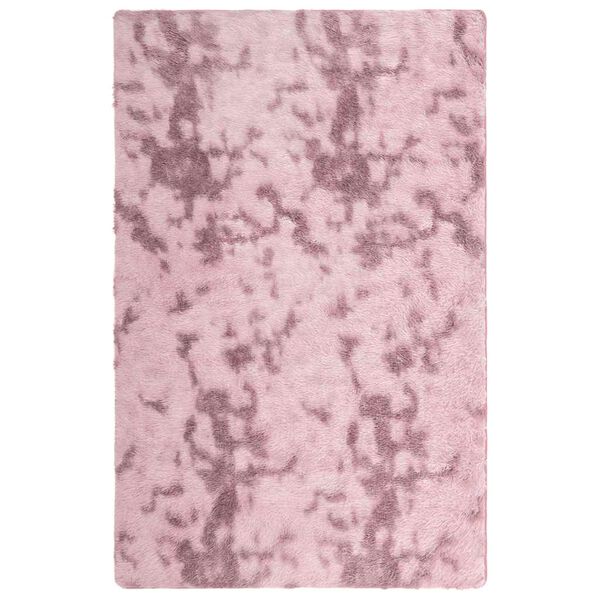vidaXL Tapis Shaggy à poils longs NAVARRA rose poudré 130x200 cm