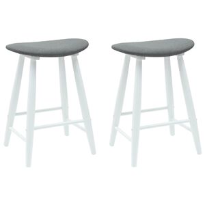 vidaXL Chaises de salle &agrave; manger 2 pcs Blanc 46 x 37 x 63 cm