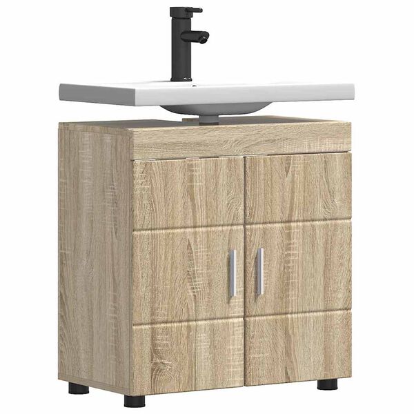 vidaXL Ensemble d'armoire de salle de bain TULUM Ch&ecirc;ne Sonoma