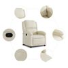 vidaXL Fauteuil inclinable cr&egrave;me similicuir