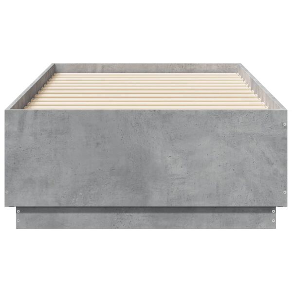 vidaXL Cadre de lit sans matelas gris b&eacute;ton 75x190 cm