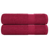 vidaXL Serviettes de douche FROGN 2 pcs bordeaux 70x140cm 360 g/m&sup2;