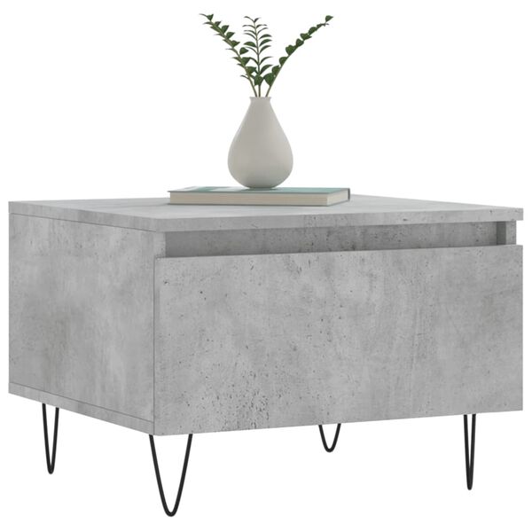 vidaXL Tables basses 2 pcs gris b&eacute;ton 50x46x35 cm bois d'ing&eacute;nierie