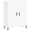 vidaXL Buffet haut Blanc 69,5x34x180 cm Bois d'ing&eacute;nierie