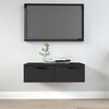 vidaXL Armoire murale noir 68x30x20 cm bois d'ing&eacute;nierie