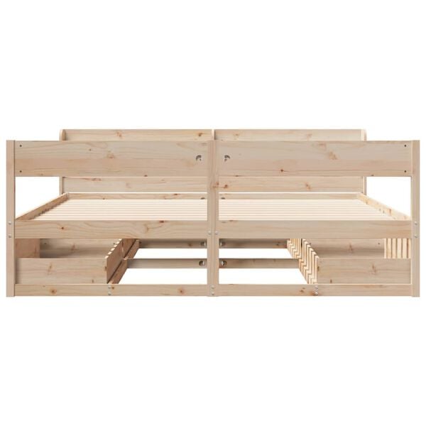 vidaXL Cadre de lit sans matelas 200x200 cm bois massif de pin