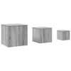 vidaXL Tables d'appoint 3 pcs Sonoma gris Bois d'ing&eacute;nierie