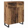 vidaXL Haut Armoire avec tiroir 2 pcs Bois Ancien Bois d'ing&eacute;nierie
