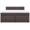 vidaXL Sommier &agrave; lattes de lit avec matelas Marron fonc&eacute; 180x200 cm
